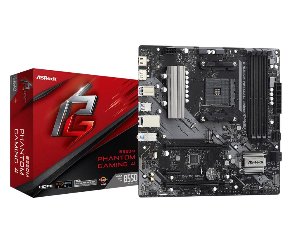 Pagrindinė plokštė ASROCK AMDB550 B550MPHANTOMGAMING4