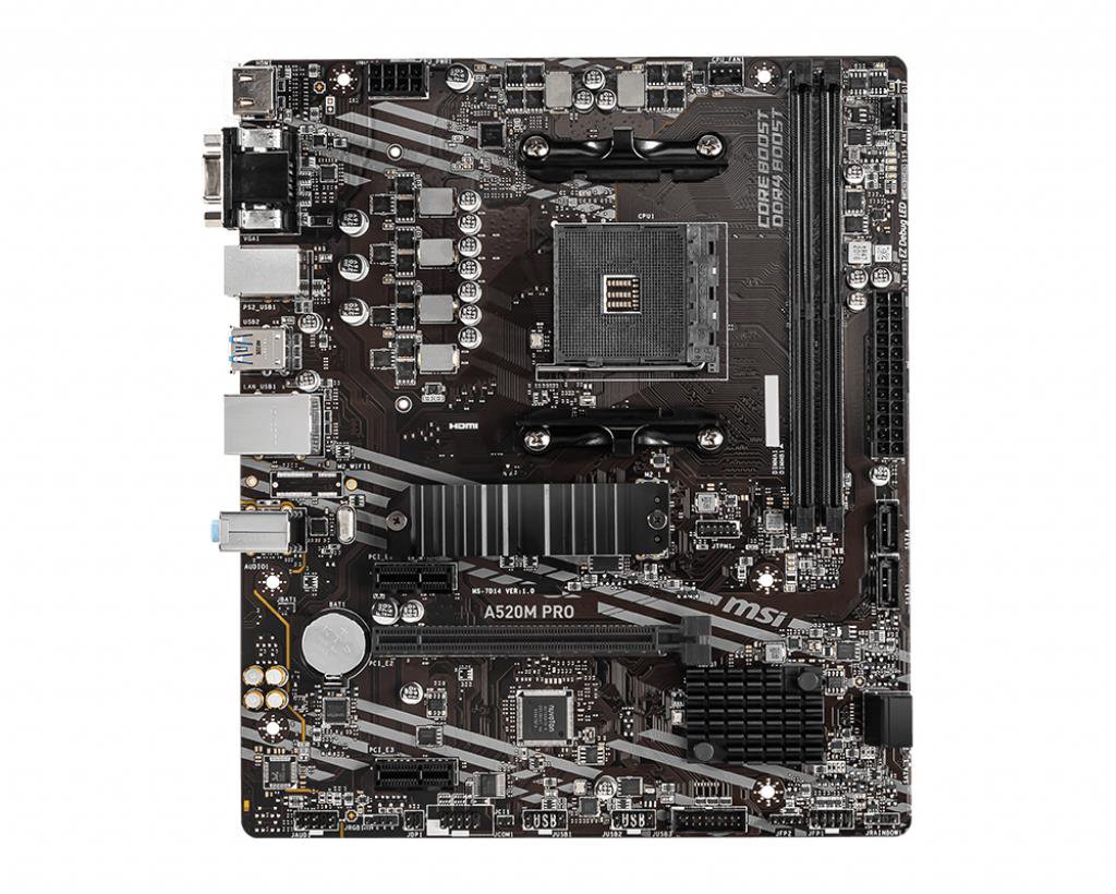 Pagrindinė plokštė MSI A520M PRO AM4 2DDR4