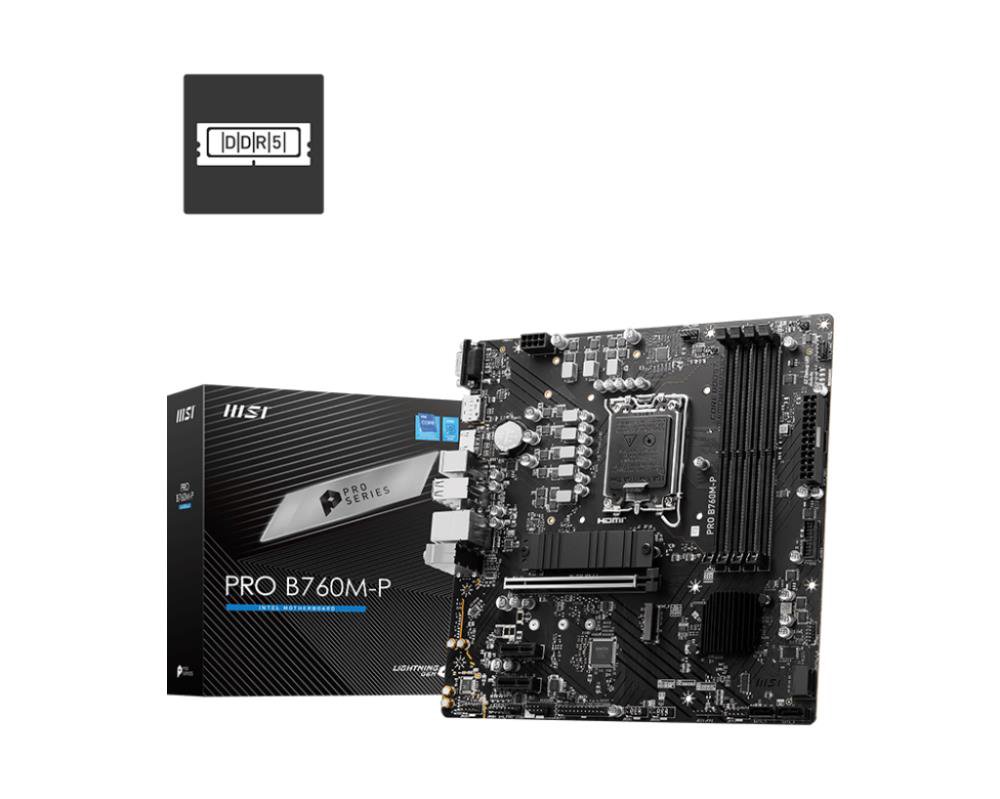 Pagrindinė plokštė MSI  PRO B760M-P  Processor family Intel  Processor socket  LGA1700  DDR5 DIM
