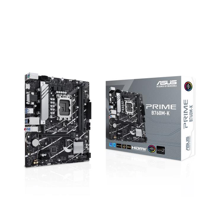 Pagrindinė plokštė ASUS PRIME B760M-K Processor family Intel Processor socket LGA1700 DDR5 D