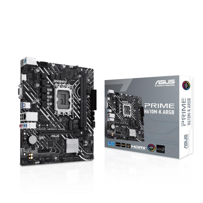 Pagrindinė plokštė ASUS PRIME H610M-K ARGB  Asus  Processor family Intel H610  Processor socket L