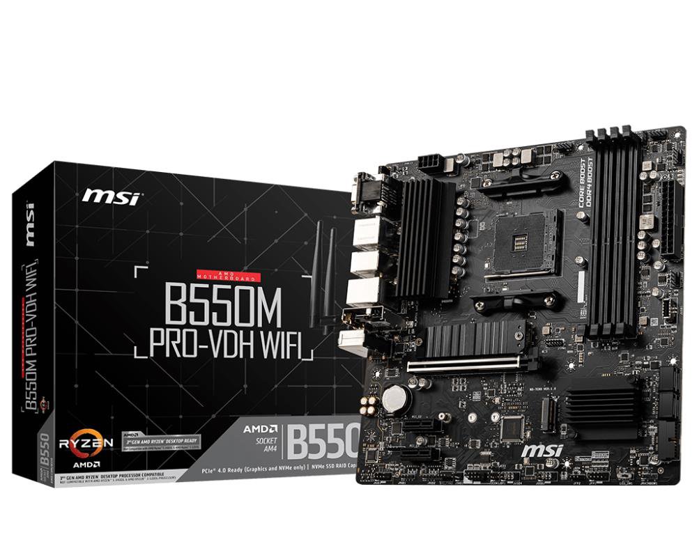 Pagrindinė plokštė MSI B550MPRO-VDHWIFI