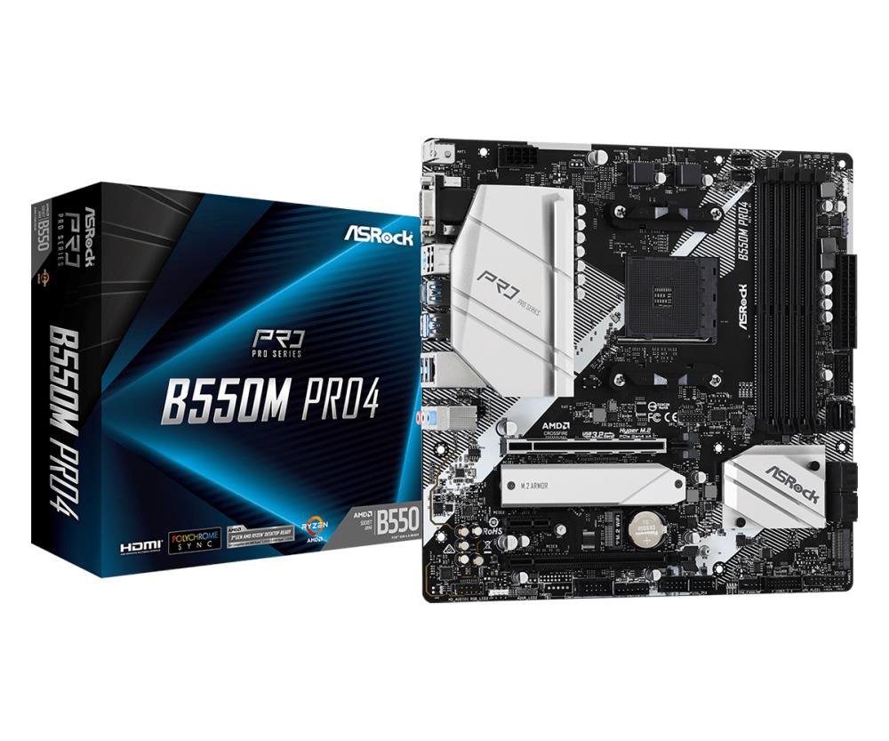 Pagrindinė plokštė ASROCK B550M PRO4