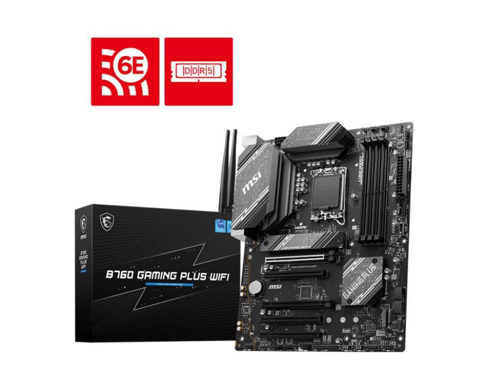 Pagrindinė plokštė MSI  B760 GAMING PLUS WIFI  Processor family Intel  Processor socket  LGA1700