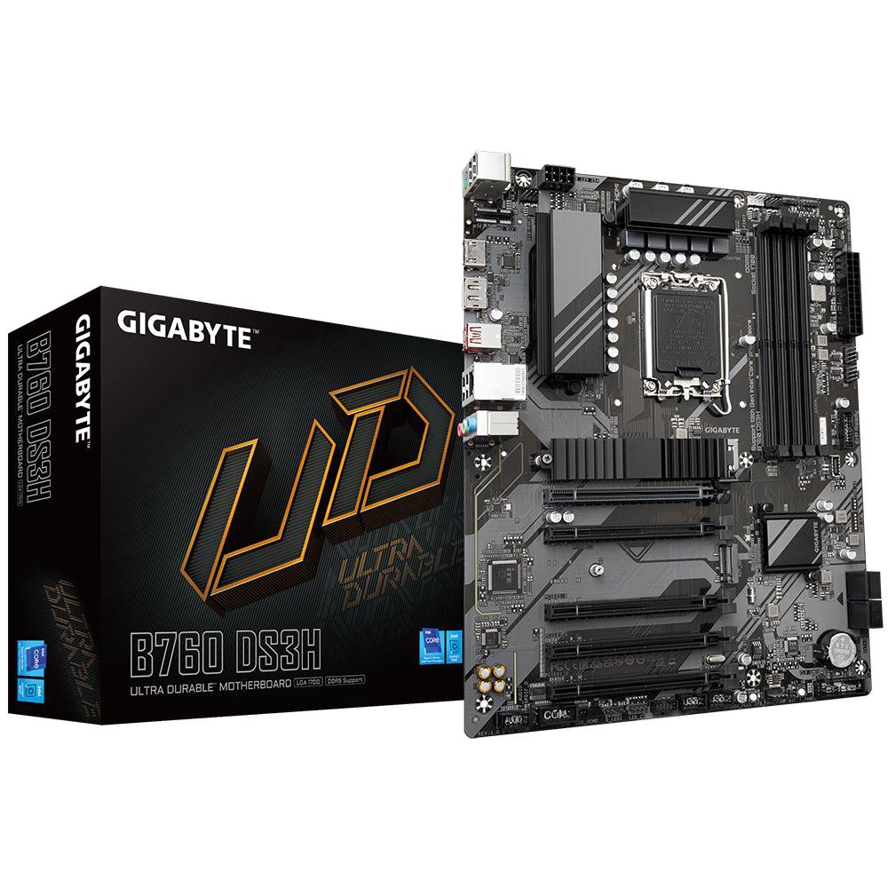 Pagrindinė plokštė Gigabyte  B760 DS3H 1.0 M/B  Processor family Intel  Processor socket  LGA1700