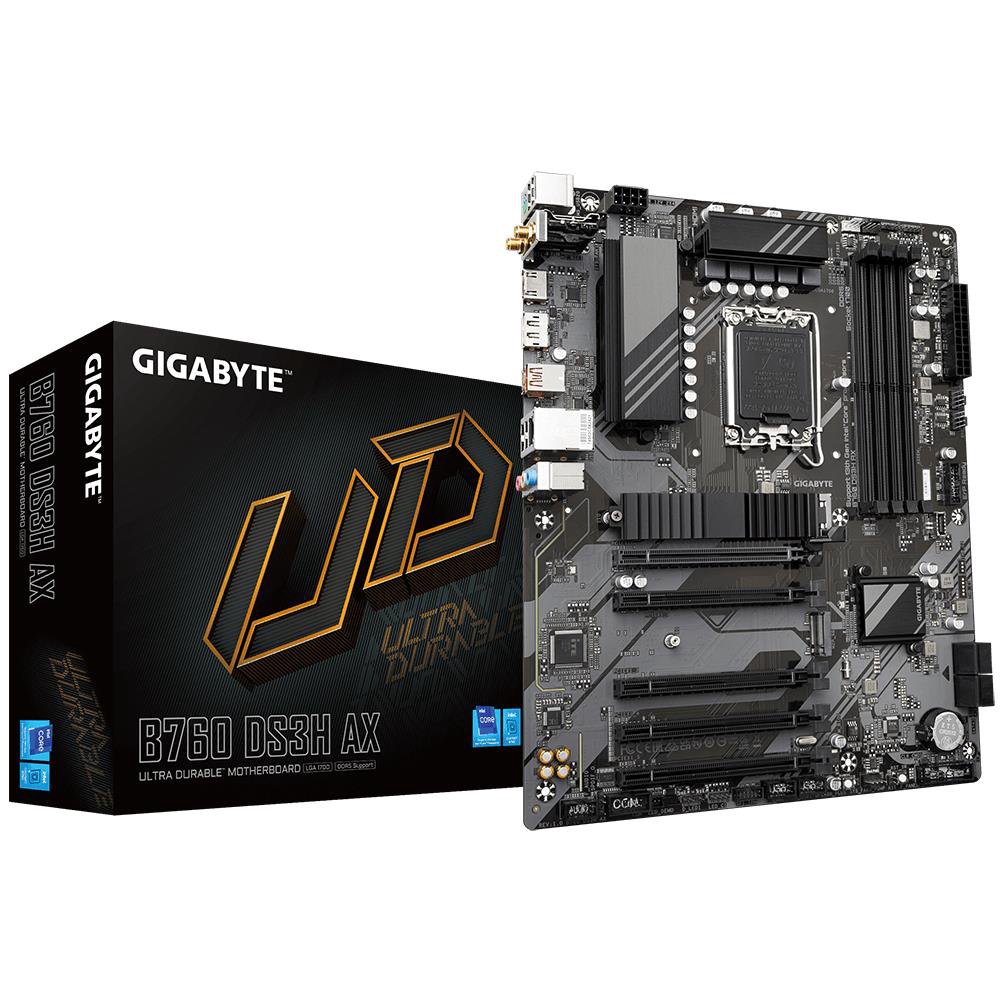 Pagrindinė plokštė Gigabyte  B760 DS3H AX 1.x M/B  Processor family Intel  Processor socket  LGA1