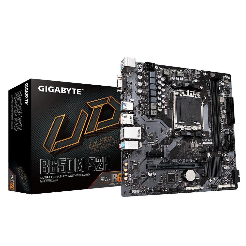 Pagrindinė plokštė Gigabyte  B650M S2H 1.0 M/B  Processor family AMD  Processor socket AM5  DDR5
