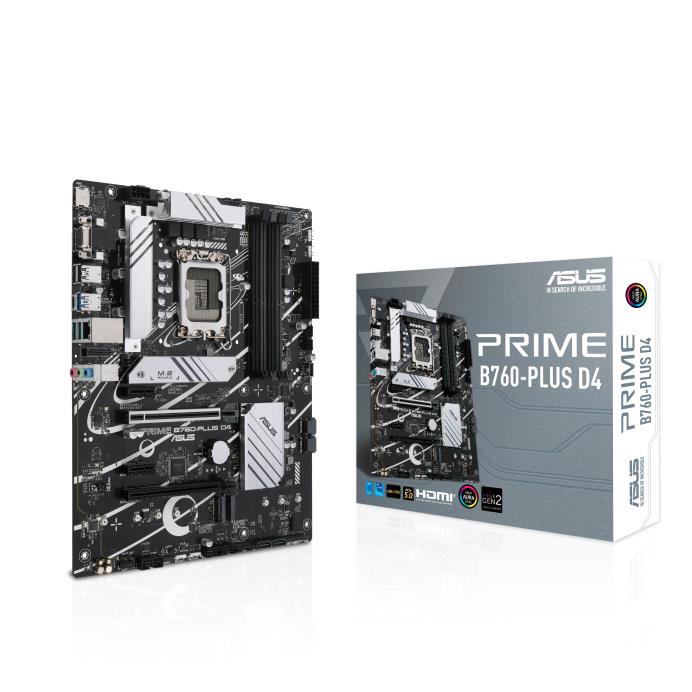 Pagrindinė plokštė Asus PRIME B760-PLUS D4 Processor family Intel Processor socket  LGA1700 DDR4 DIM
