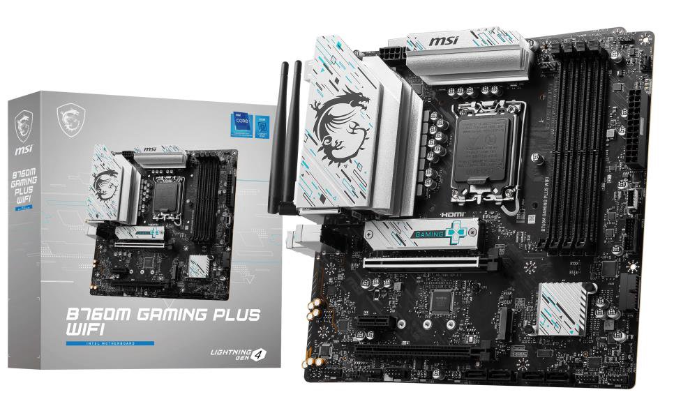 Pagrindinė plokštė MSI  B760M GAMING PLUS WIFI  Processor family Intel  Processor socket LGA1700