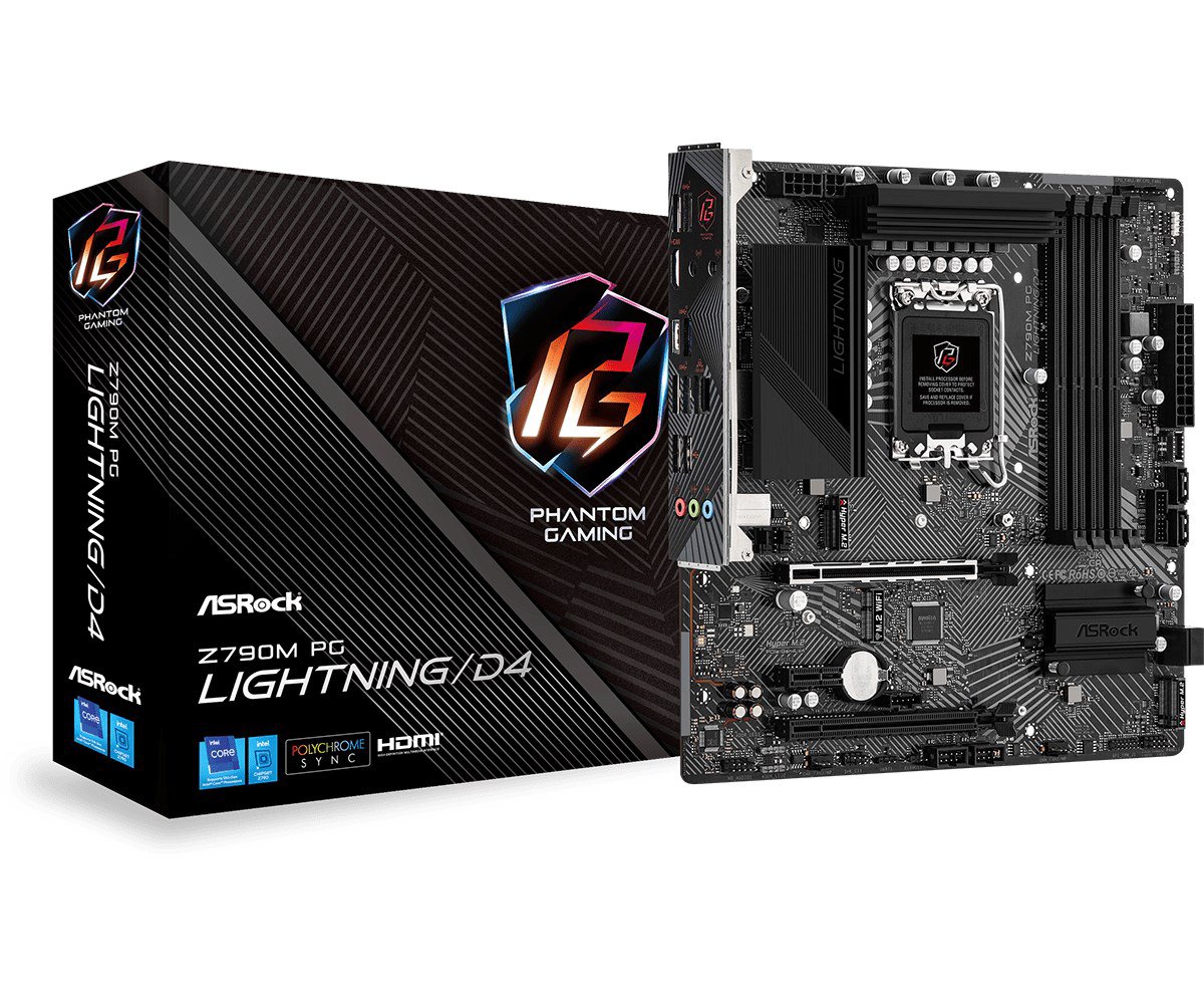 Pagrindinė plokštė ASROCK Z790M PG LIGHTNING/D4