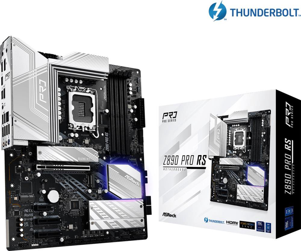 MainboardASROCKIntel Z890LGA1851ATXMemory DDR5Memory slots 41xPCI-Express 4.0 1x2xPCI
