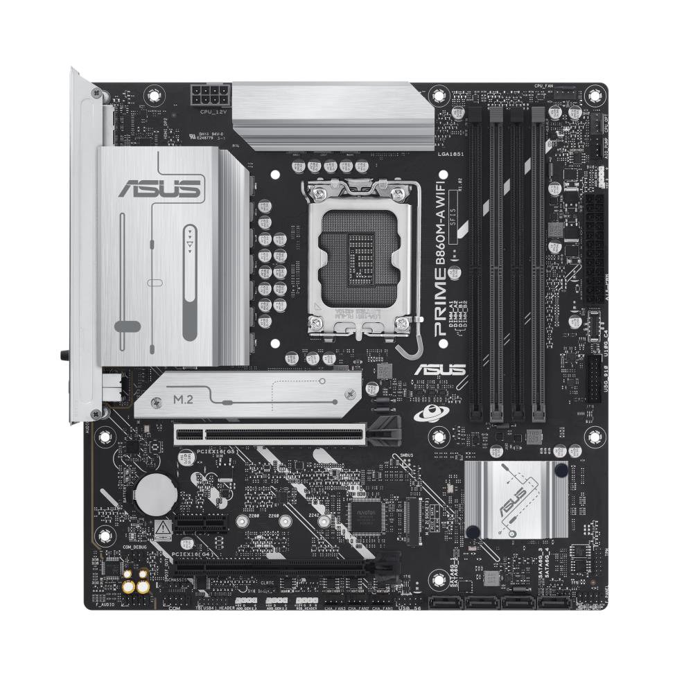 MainboardASUSIntel B860 ExpressLGA1851Micro-ATXMemory DDR5Memory slots 41xPCI-Express 4