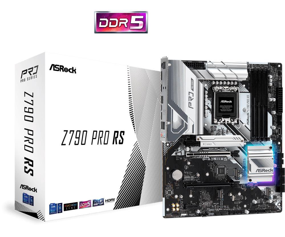 Pagrindinė plokštė ASRock  Z790 PRO RS  Processor family Intel  Processor socket LGA1700  DDR5