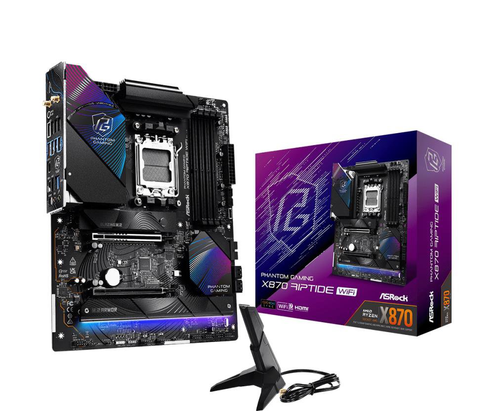MainboardASROCKAMD X870SAM5ATXMemory DDR5Memory slots 41xPCI-Express 4.0 16x1xPCI-Express 5