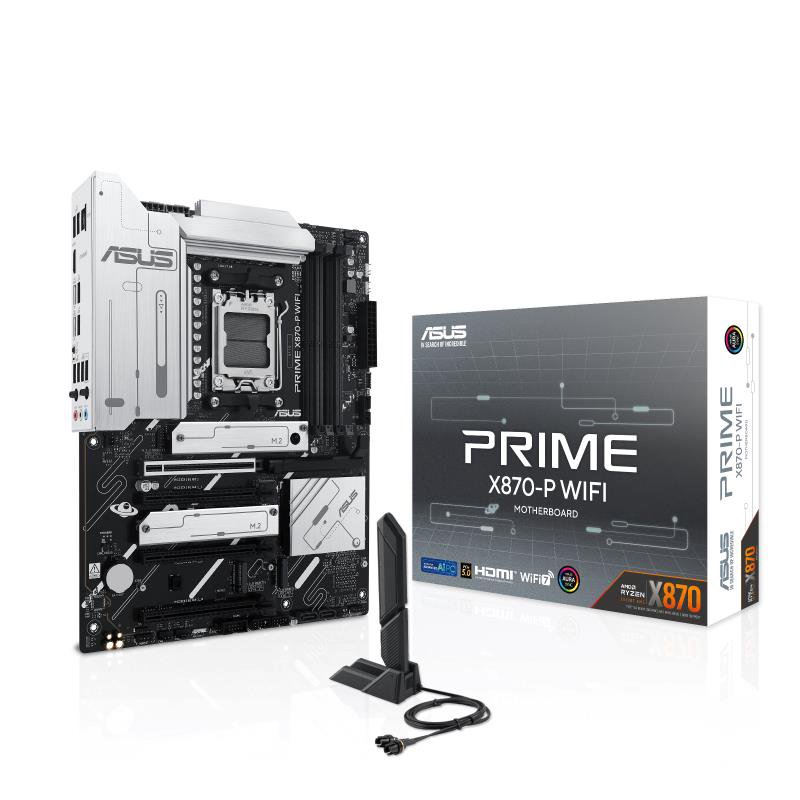 Pagrindinė plokštė Asus  PRIME X870-P WIFI  Processor family AMD  Processor socket AM5  DDR5  S