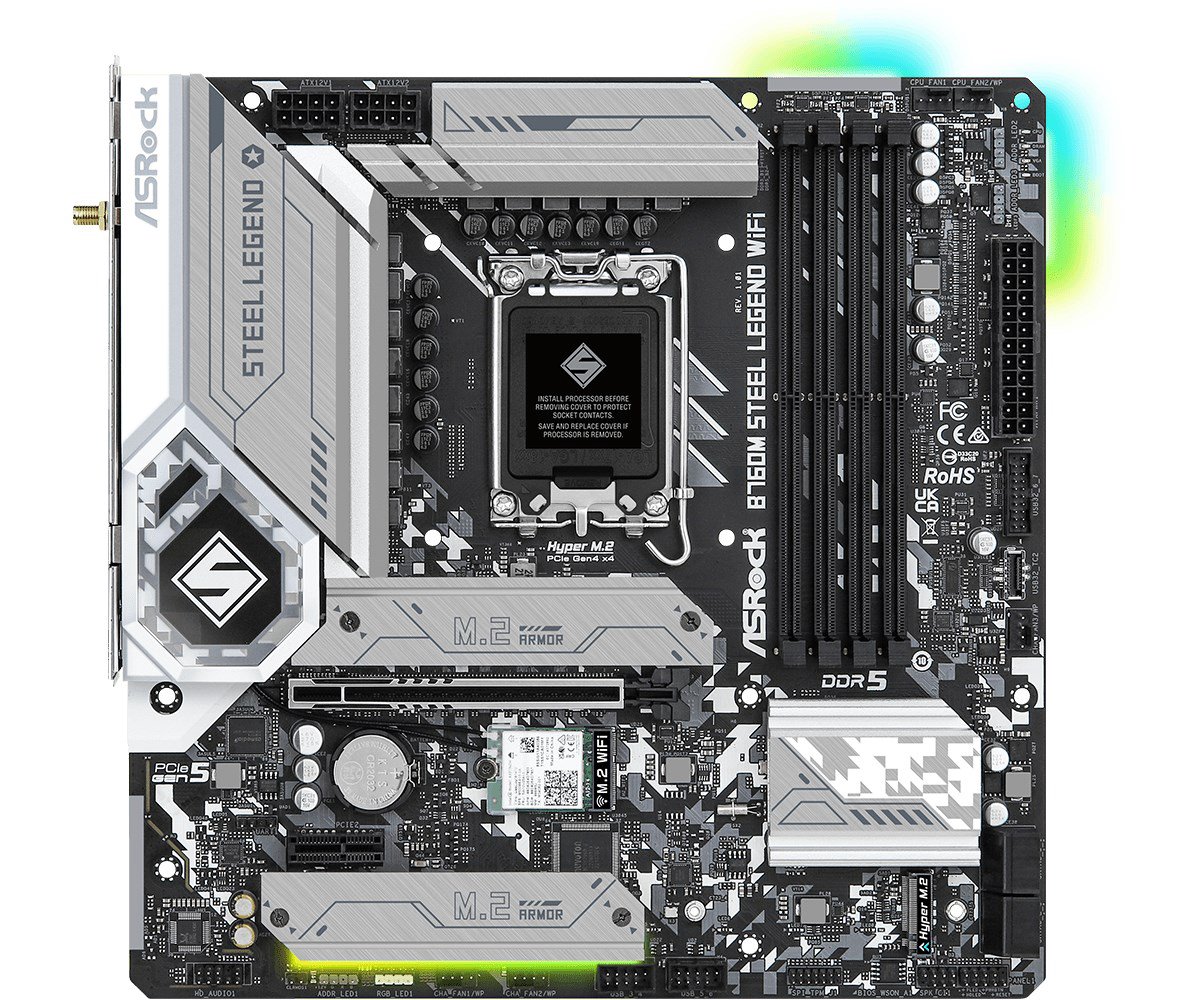 Pagrindinė plokštė ASROCK B760M STEEL LEGEND WIFI