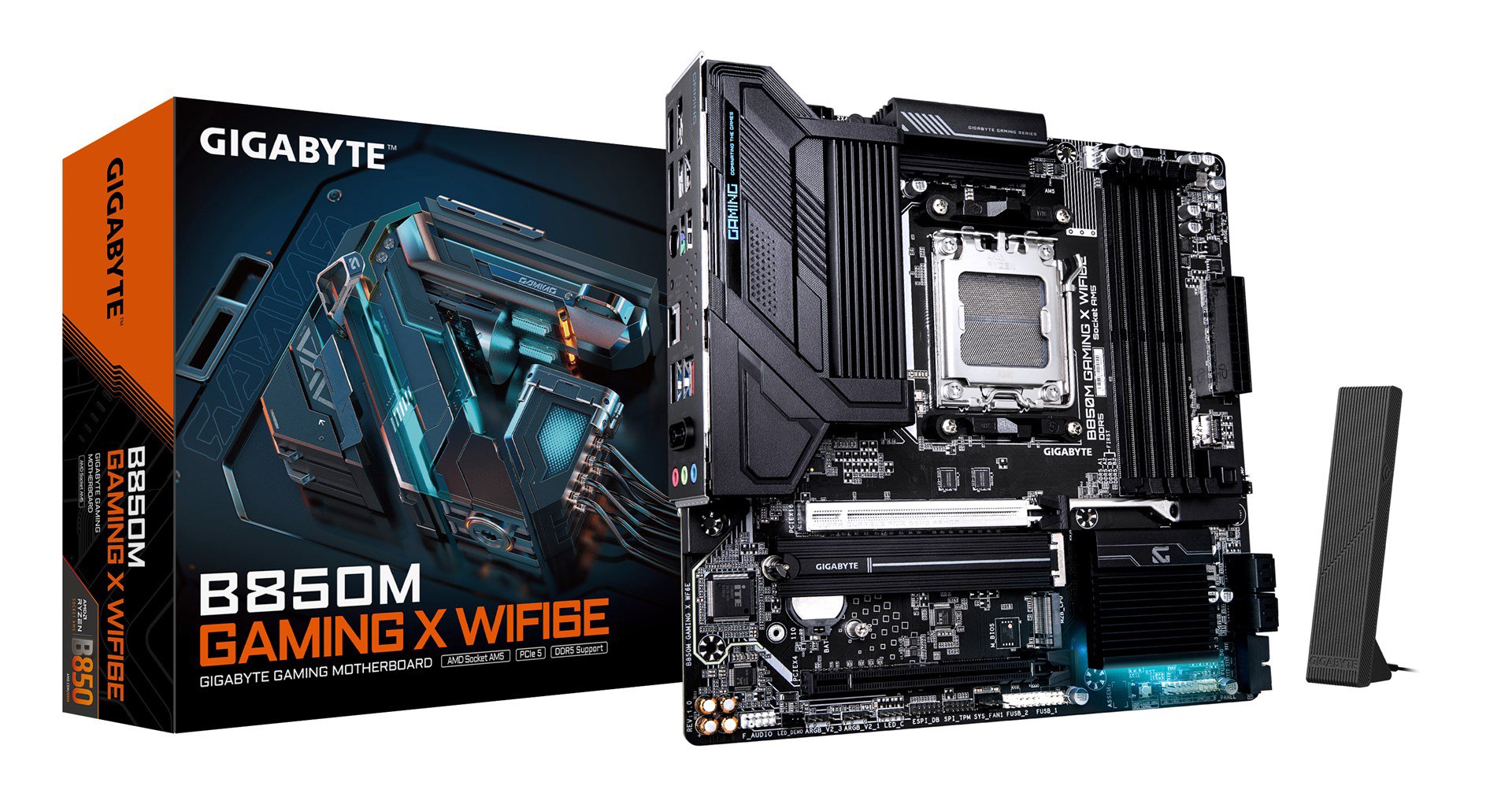GIGABYTE B850M GAMING X WIFI6E AMD B850 AM5 lizdas „micro ATX“