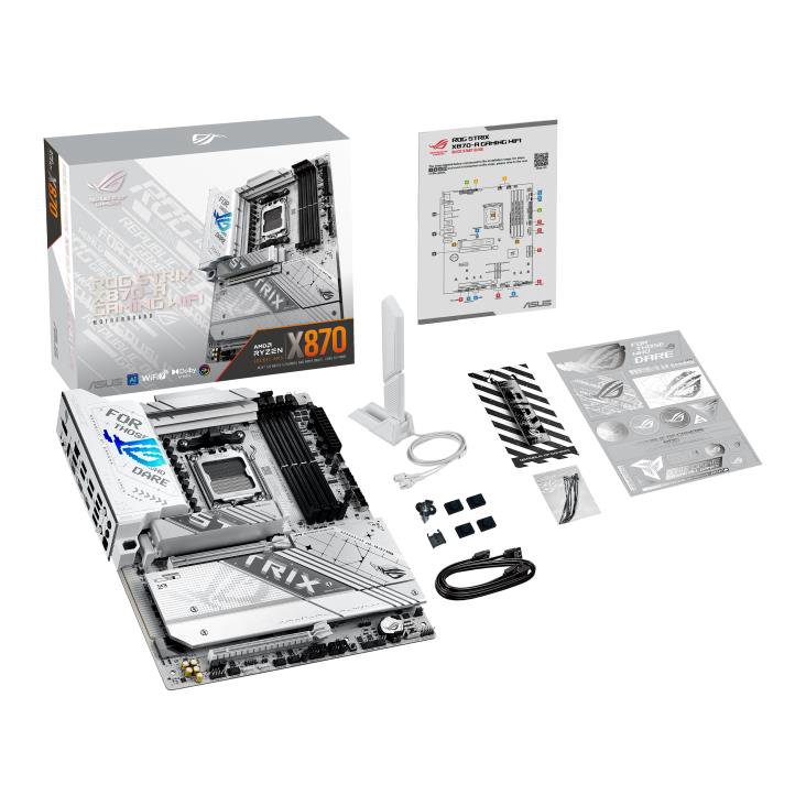 Pagrindinė plokštė Asus ROG STRIX X870-A GAMING WIFI  Processor family AMD  Processor socket AM5