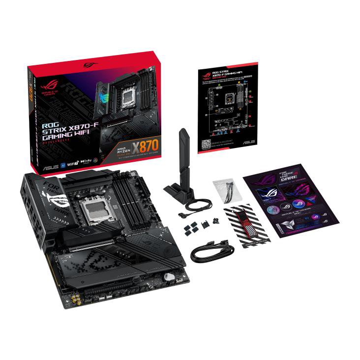 Pagrindinė plokštė Asus ROG STRIX X870-F GAMING WIFI  Processor family AMD  Processor socket AM5