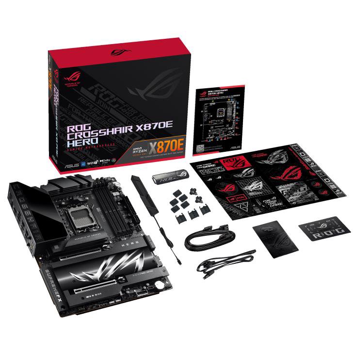 Pagrindinė plokštė Asus ROG CROSSHAIR X870E HERO  Processor family AMD  Processor socket AM5  DDR