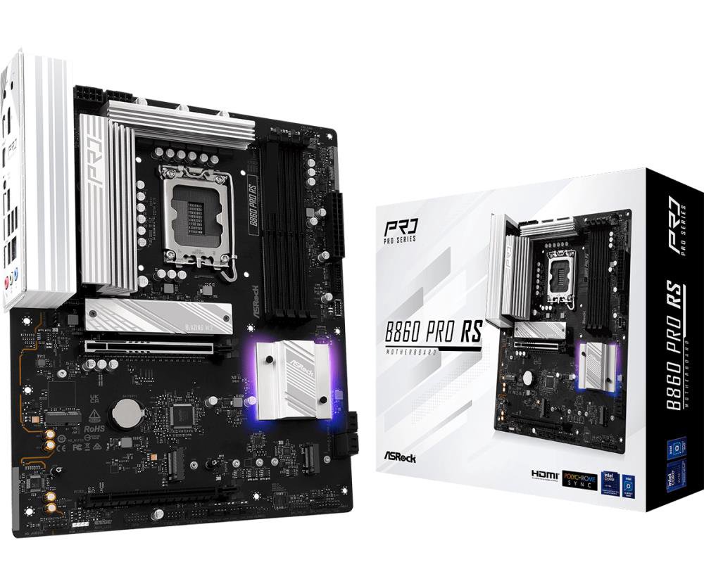 MainboardASROCKIntel B860 ExpressLGA1851ATXMemory DDR5Memory slots 41xPCI-Express 4