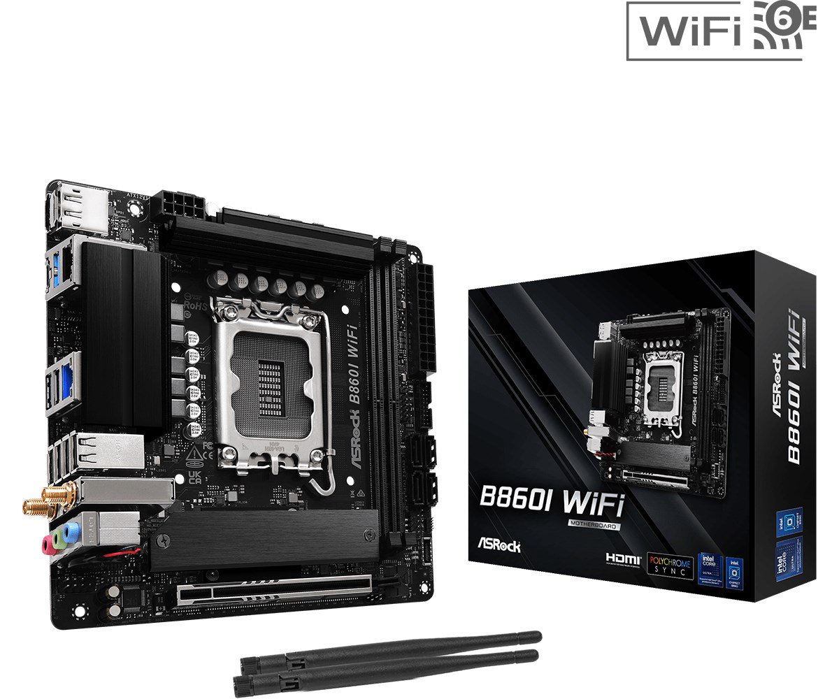 Asrock B860I WiFi Intel B860 LGA 1851 (Socket V1) „mini ITXs“