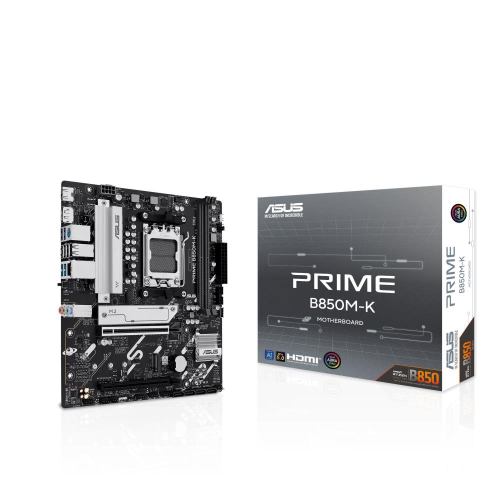 MainboardASUSAMD B850SAM5Micro-ATXMemory DDR5Memory slots 21xPCI-Express 4.0 16x1xPCI