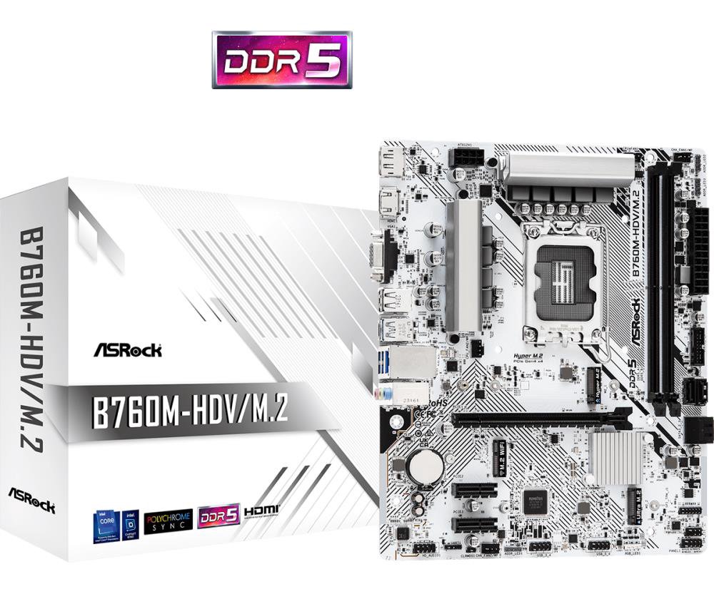 Pagrindinė plokštė ASROCK B760M-HDV/M.2