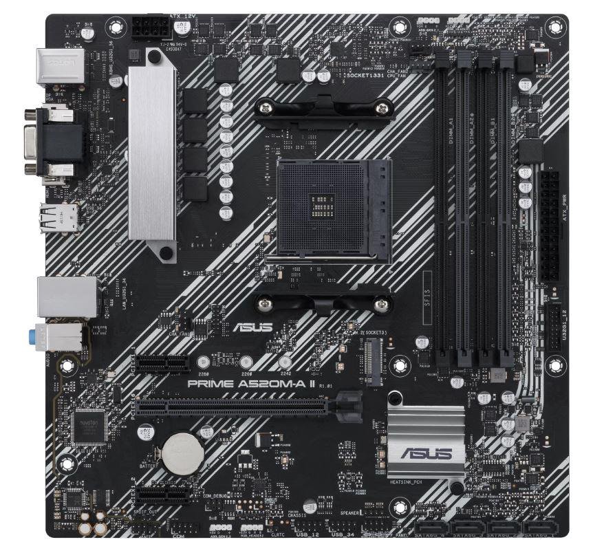 MainboardASUSAMD A520SAM4Micro-ATXMemory DDR4Memory slots 22xPCI-Express 3.0 1x1xPCI