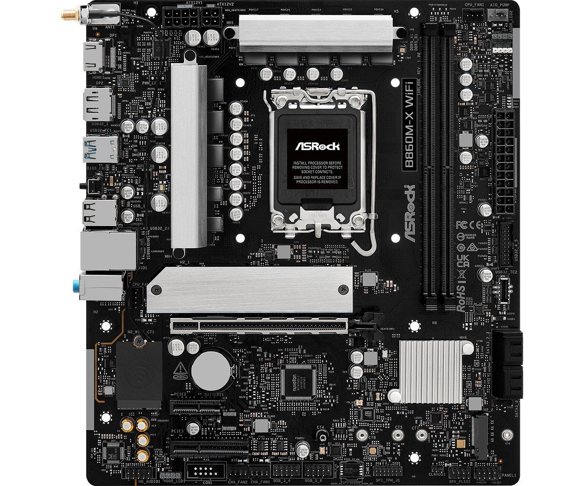 „ASRock B860M-X WiFi“ pagrindinė plokštė