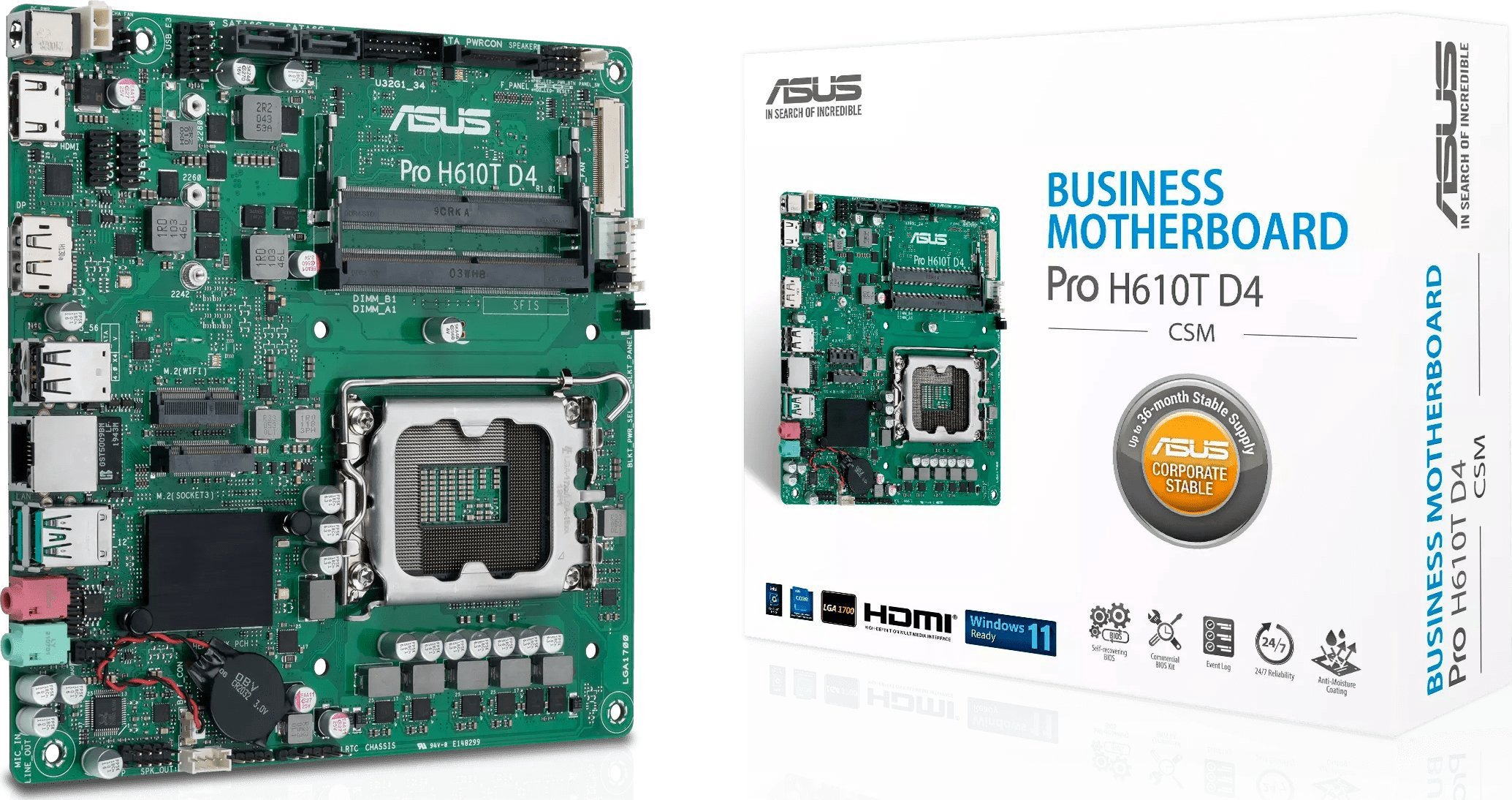 Main plate Asus PRO H610T D4-CSM