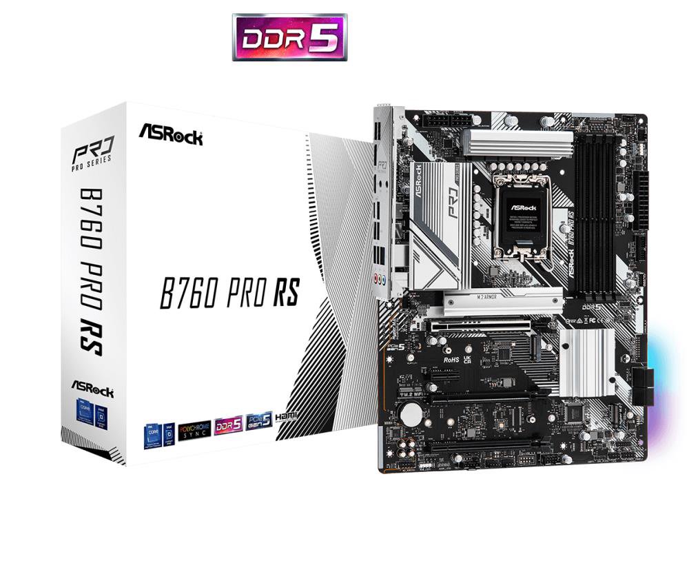 Pagrindinė plokštė ASRock  B760 PRO RS  Processor family Intel  Processor socket  LGA1700  DDR5
