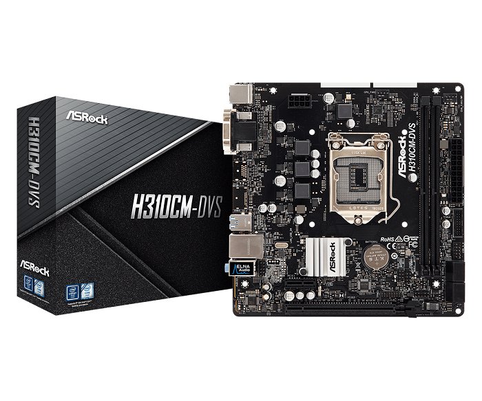 Pagrindinė plokštė ASRock  H310CM-DVS  Processor family Intel  Processor socket LGA1151  DDR4 DI