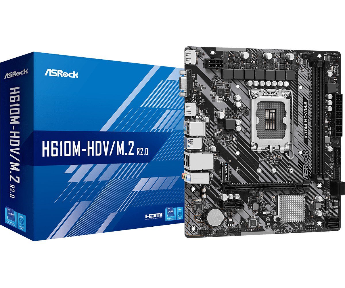 Pagrindinė plokštė ASRock H610M-HDV/M.2 R2.0  ASRock