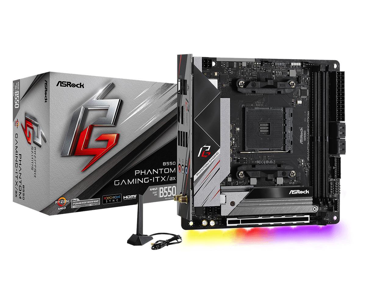 Pagrindinė plokštė ASROCK B550 PHANTOM GAMING-ITX/AX