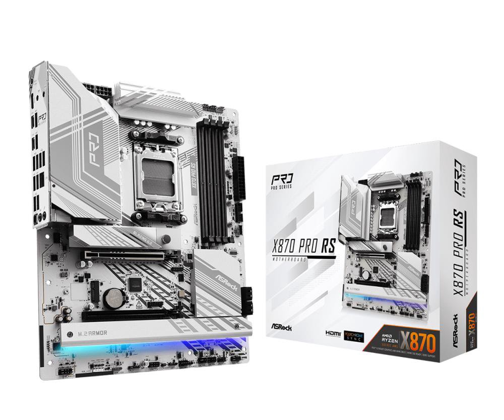 MainboardASROCKAMD X870SAM5ATXMemory DDR5Memory slots 41xPCI-Express 4.0 16x1xPCI-Express 5