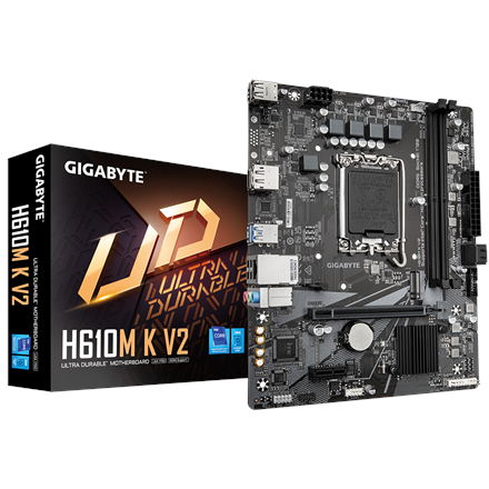 Pagrindinė plokštė Gigabyte H610M K V2  Processor family Intel  Processor socket LGA1700  DDR5