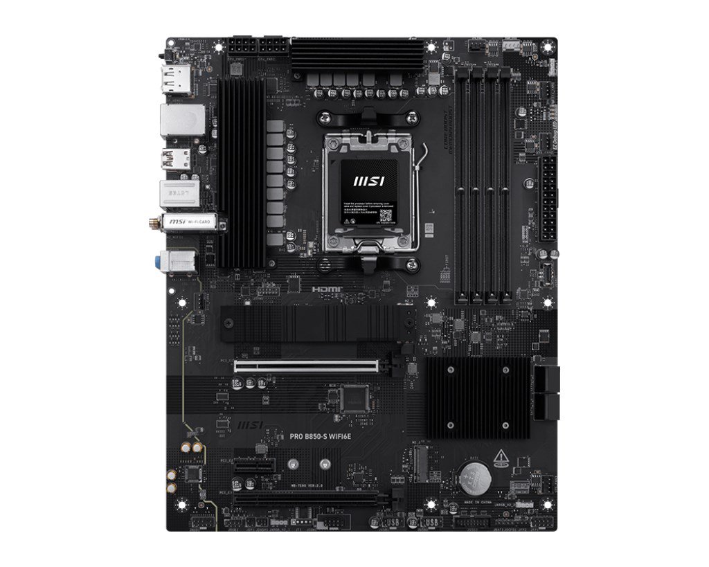 MSI PRO B850-S WIFI6E pagrindinė plokštė AMD B850 AM5 lizdas ATX