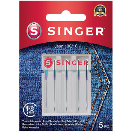 Siuvimo mašinų priedai Singer  Denim Needle 100/16 5PK