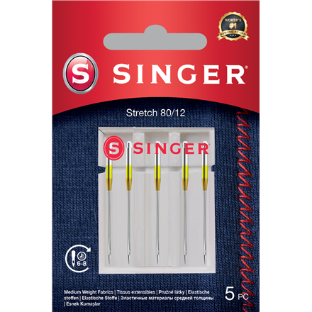 Siuvimo mašinų priedai Singer  Stretch Needle 80/12 5PK