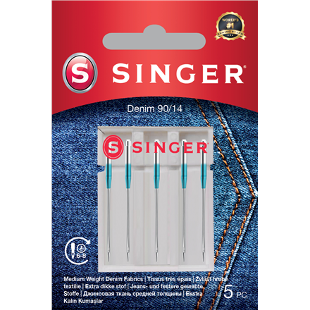 Siuvimo mašinų priedai Singer  Denim Needle 90/14 5PK