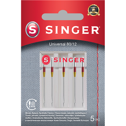 Siuvimo mašinų priedai Singer  Universal Needle 80/12 5PK for Woven Fabrics