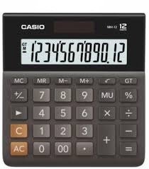 Skaičiuotuvas CASIO MH-12, 12 skaičių, juodas
