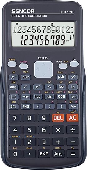 Calculator Sencor Sencor Calculator SEC 170, black, school, 12 digits