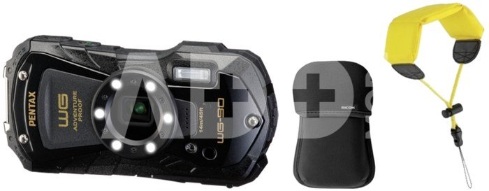 PENTAX WG-90 BLACK + NEMOKAMAS plūduriuojantis dirželis ir neopreninis dėklas