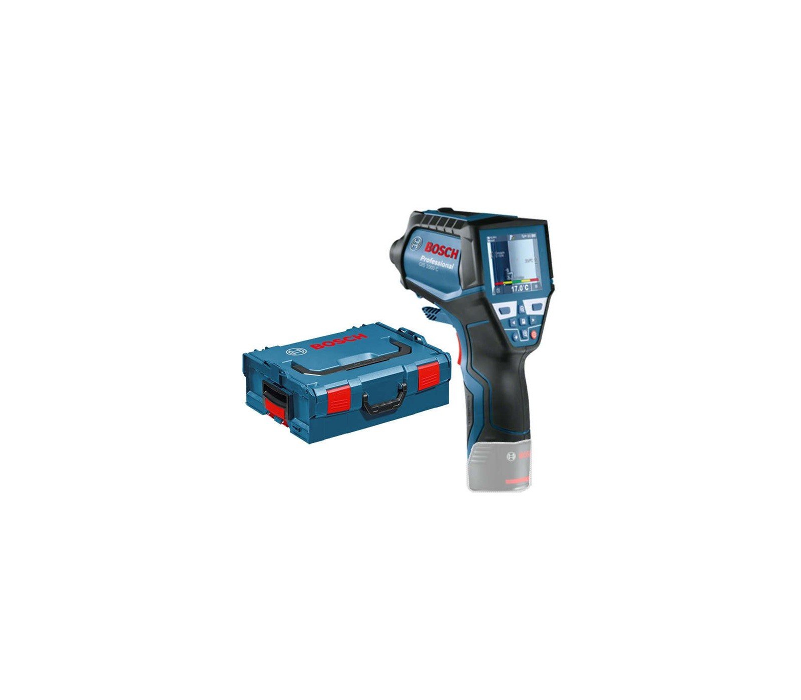 Akumuliatorinis šilumos detektoriaus Bosch GIS 1000 C, 12 V + lagaminas