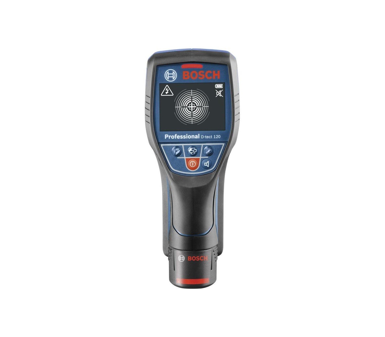 Akumuliatorinis skaitmeninis metalų/laidų ieškiklis Bosch D-TECT 120, 1 x 1,5 Ah + lagaminas