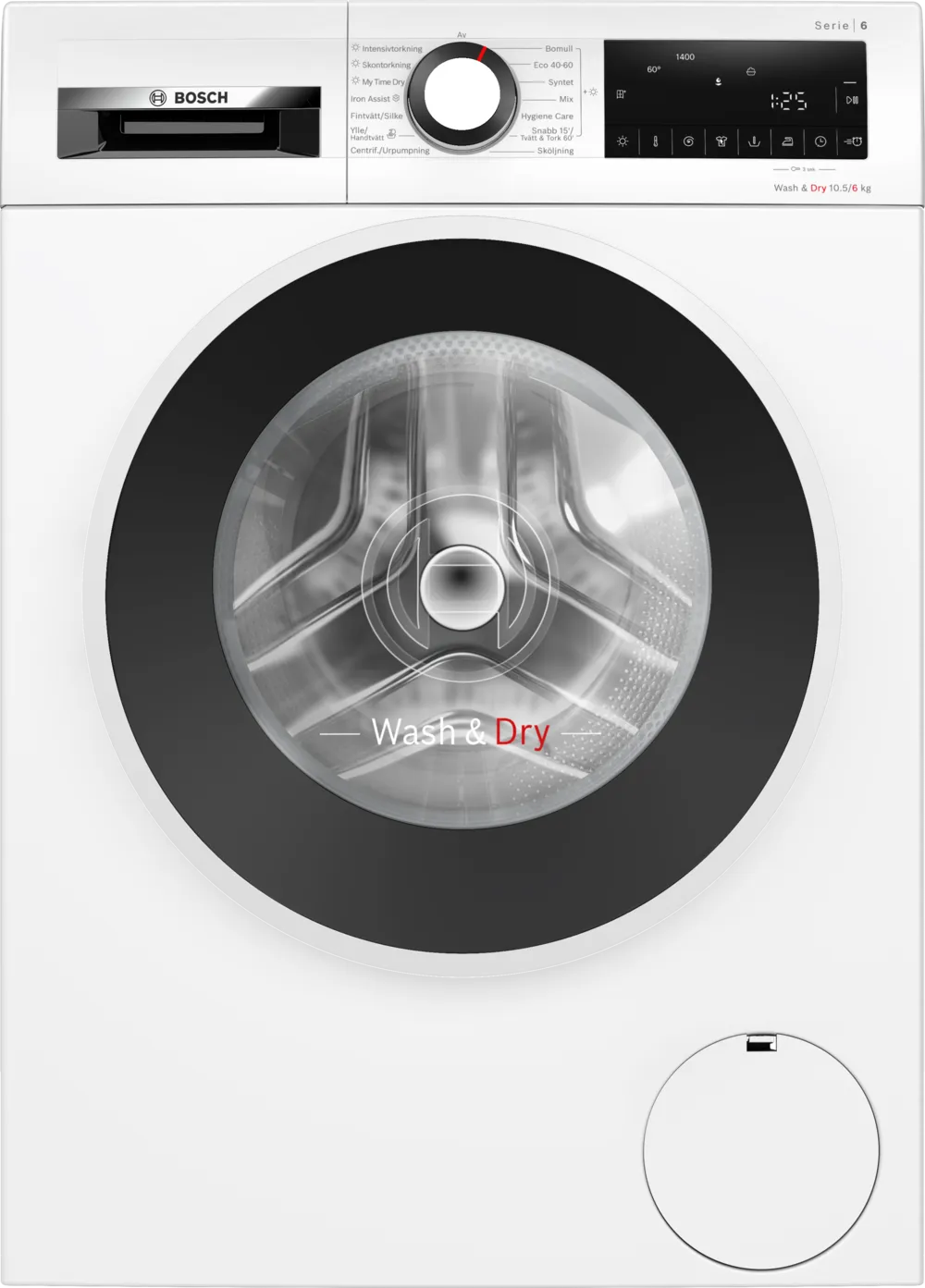 Skalbyklė-džiovyklė BOSCH WNG2540LSN, 59 cm gylio