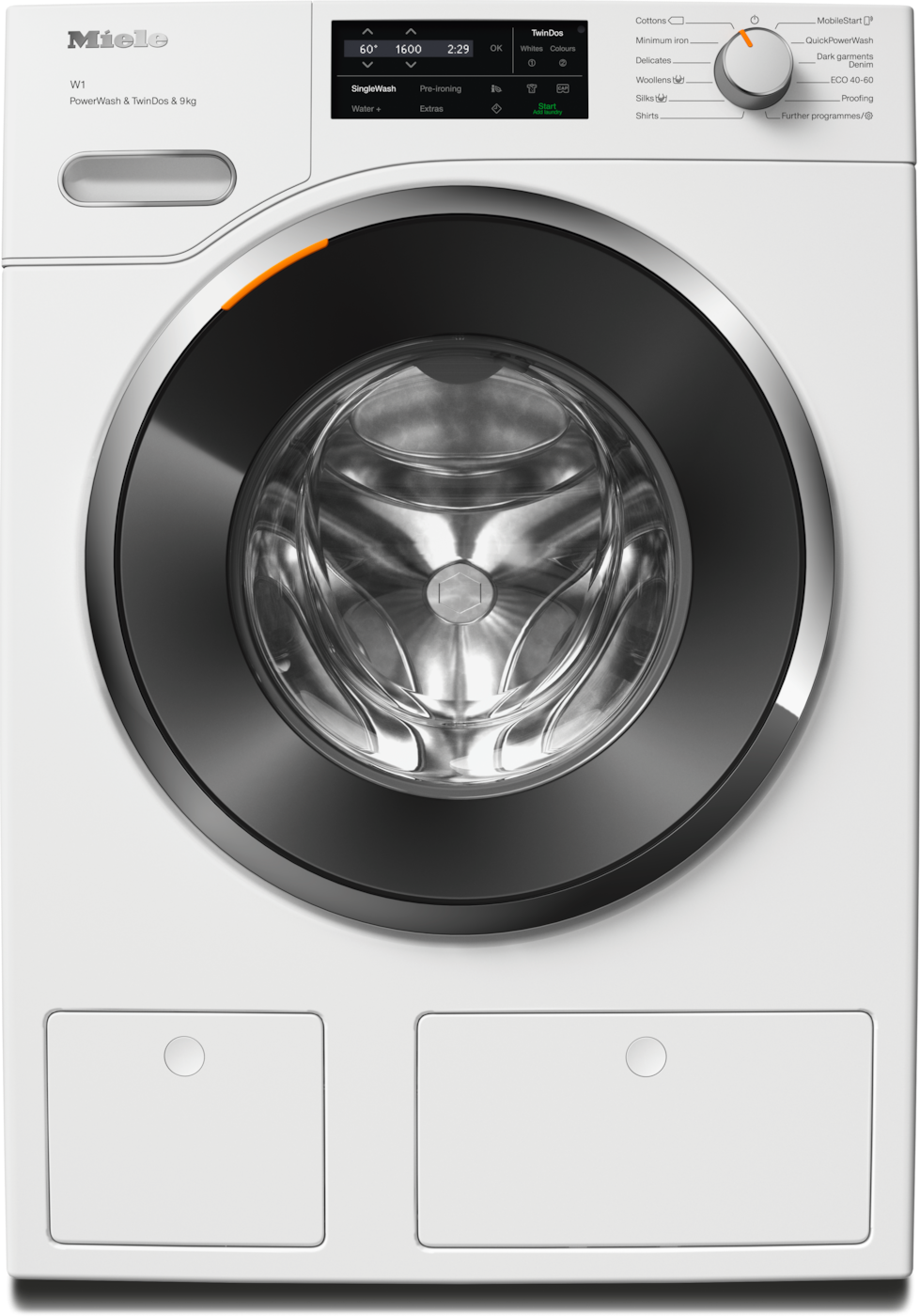 Skalbimo mašina MIELE  WWI 860 WCS TD & PW XL WiFi   White edition, 64 cm gylio