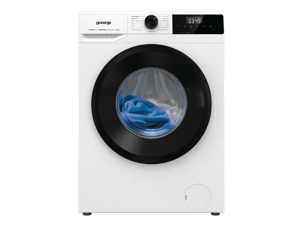Skalbimo mašina Gorenje WNHPI94A1PS, klasė A, priekinis pakrovimas, 9 kg, 1400 RPM, 54x60 cm, ekranas, LED, garų funkcija, balta.